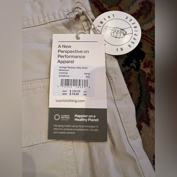 NWT Women's Vuori Vintage Ripstop Utility Shorts NWT - Picture 6 of 10